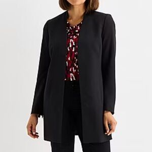 Calvin Klein Classic Black Open-Front Blazer Size 8